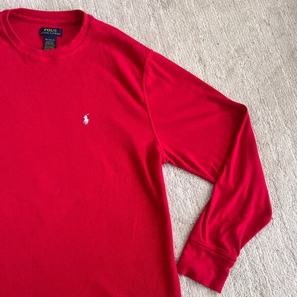 Polo Ralph Lauren-  Mens Red Long Sleeve Shirt - PJ - Sleep Shirt - Size 2XL - Picture 8 of 8